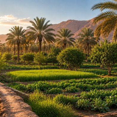 Oasis du Tafilalet, écosystème étagé autour du palmier dattier